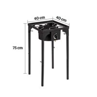 Arzator Pirostrie DRK, Model EX-01 cu suport tip masa 1 arzator 3 focuri reglabila pe inaltime (45-75cm)