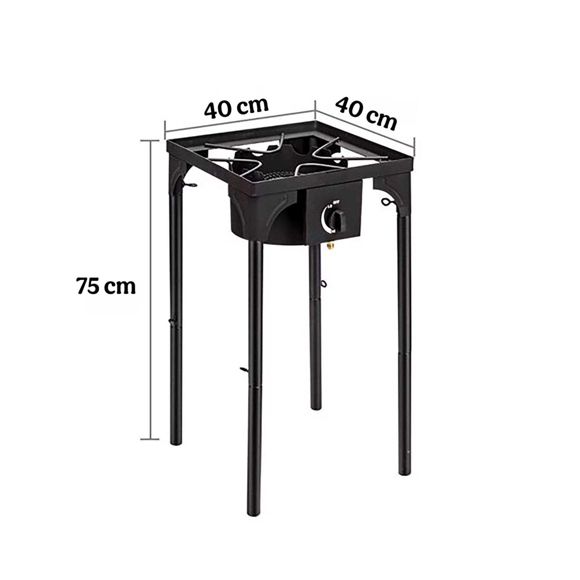 Arzator Pirostrie DRK, Model EX-01 cu suport tip masa 1 arzator 3 focuri reglabila pe inaltime (45-75cm)