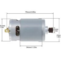 Motoras Electric Universal DC 12V RS550 cu Pinion 12 Dinti