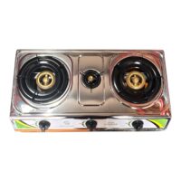 Aragaz, plita din inox cu 3 arzatoare, aprindere automata GS-3072A