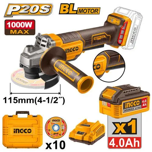Flex Unghiular 20V 115mm 1000W cu 1 Acumulator 4Ah CAGLI2111561E