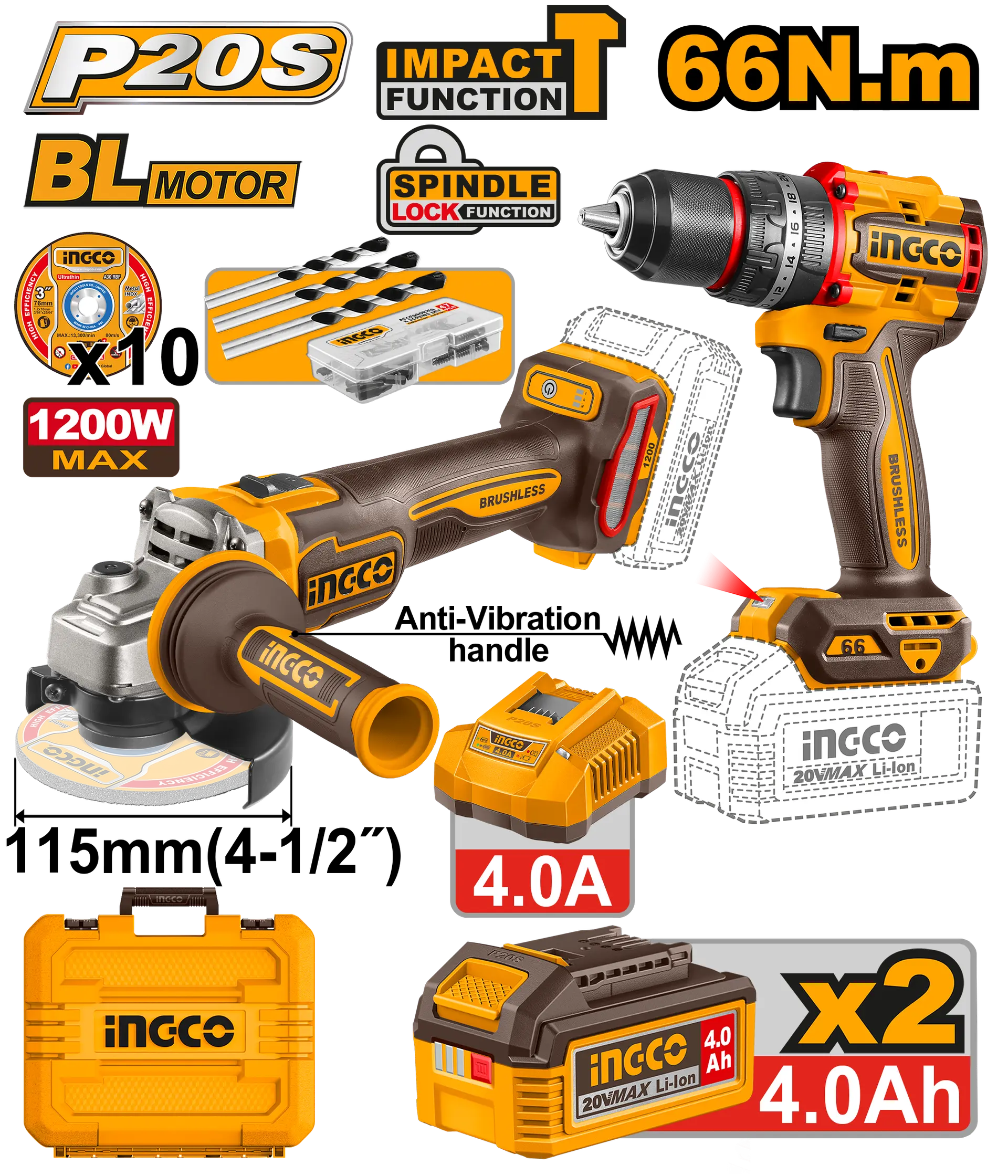 Bormasina 66nm si Flex Unghiular 20V CKLI20256E